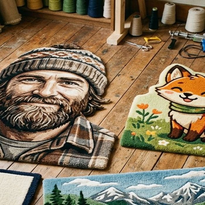 Custom Portrait Rug (per ft)