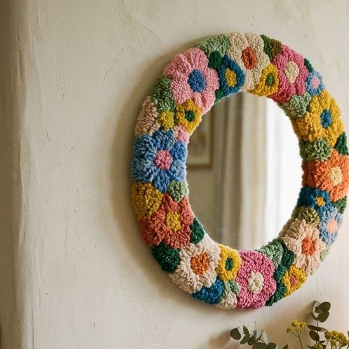 Flower Mirror Wall Decor